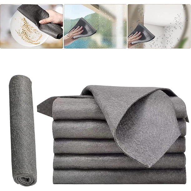 Paño de limpieza mágico engrosado, trapos de limpieza de vidrio de microfibra, paños de limpieza reutilizables