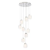 38043-027 Eurofase Lighting Paget - 20 Inch 45W 9 LED Chandelier-Chrome Finish