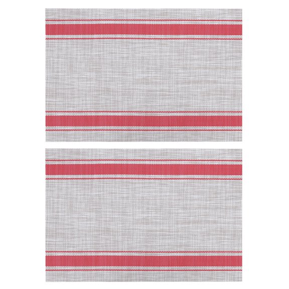 Heat Insulation Placemat, Table Pad, Set Of 6 Washable Home Kitchen Table For Kitchen Dining Red