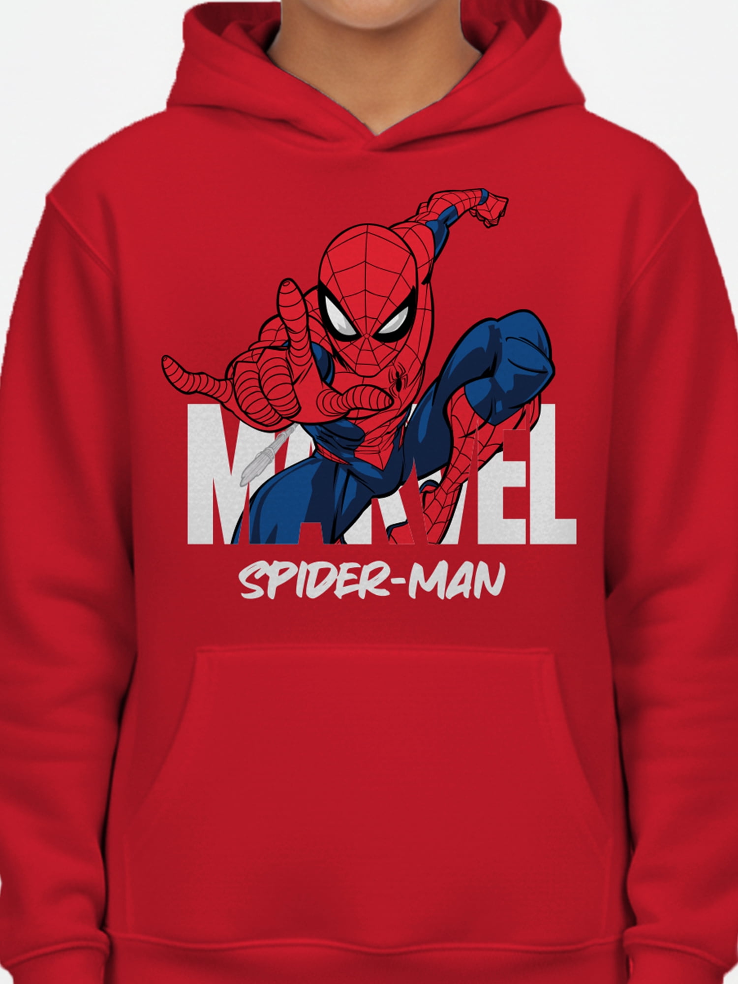 Spider-Man Kids Graphic Fleece Hoodie, Ready To Fight, Sizes 4-18