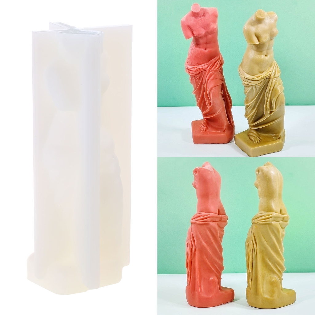lanema 3D Art Human Candle Mold Venus Portrait Candle Silicone Mold DIY Craft Making Gypsum Resin Soap Plaster Mould Home Decor