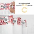 thumbnail image 2 of No Hook Red Wisteria Shower Curtain with Snap in Liner Set, Sprinng Summer Pastoral Flowers Botanical Waterproof Fabric Bathroom Curtains with See Through Top Window, Hotel Style Modern 66 x 72 Inch, 2 of 9