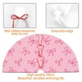 thumbnail image 4 of Sikiie Pink Bows 30-48 inches {designName} Print Christmas Tree Skirt Snowman Xmas Tree Skirt with Edge Christmas Decorations for Holiday Party-48", 4 of 7