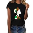 thumbnail image 3 of DDAPJ pyju African American Women Black Month History T-shirts Cool Black Ladies Short Sleeve Crewneck Tee Tops Inspiring Future Shirt Black L, 3 of 5