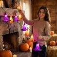 thumbnail image 6 of Light String,Battery Operated Witch Hat LED Garland With Spider Web Cutout Design,Shelf Table Accent Used For Teen Halloween Indoor Classroom Scene Arrangement(Orange), 6 of 7