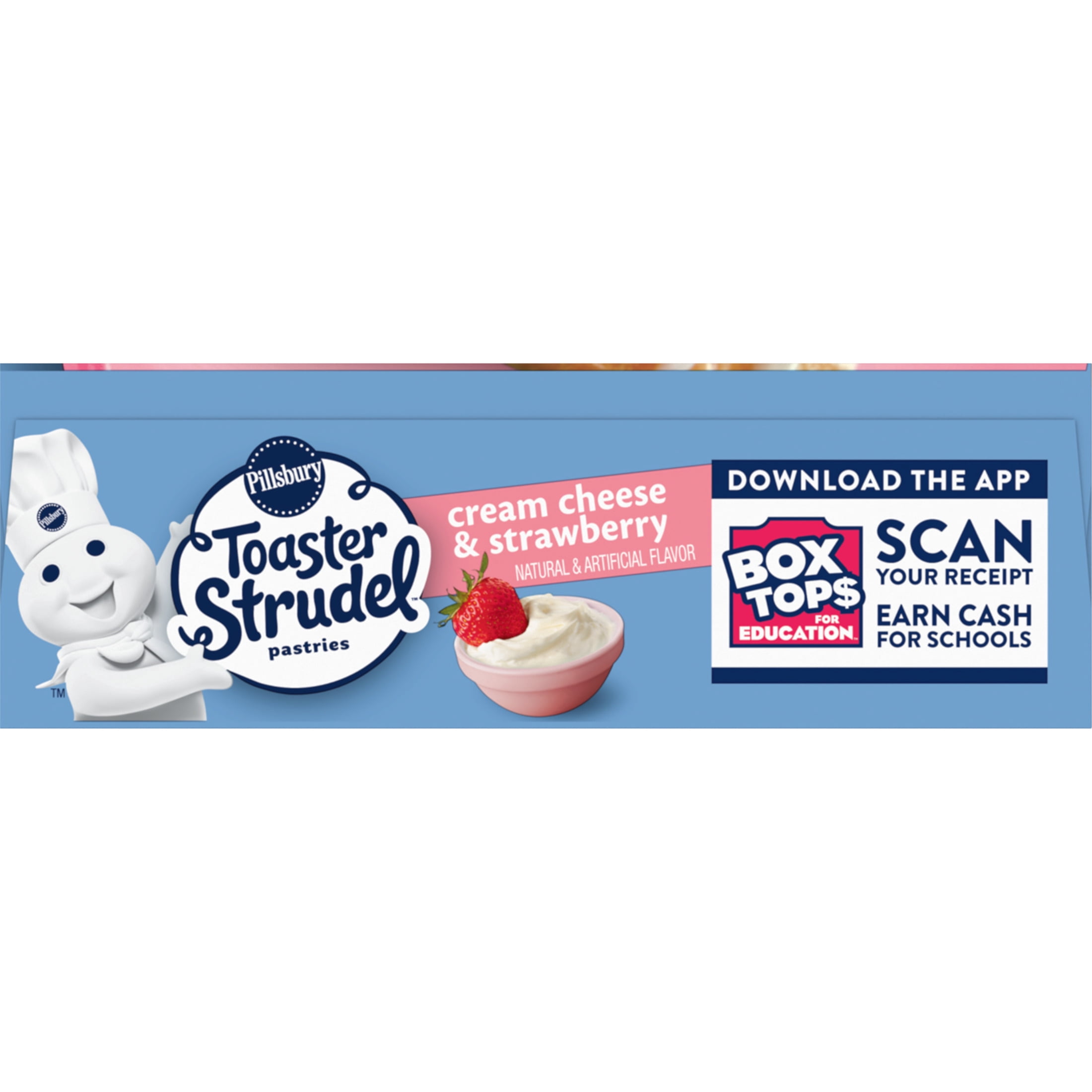 Pillsbury Frozen Toaster Strudel Pastries, Cream Cheese and Strawberry, 6 Count, 11.7 oz