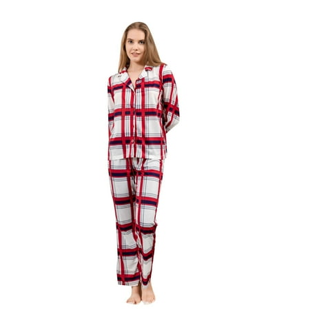 

DNDKILG Christmas Pajamas for Kids Long Sleeve Tee and Bottom Loungewear Women XL