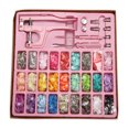 thumbnail image 1 of 1 Set Snap Button Kit and Pliers Press Tool for Installing Clothes Wallets Sewing Diaper pink Rosa Sunnimix botones a presión, 1 of 8