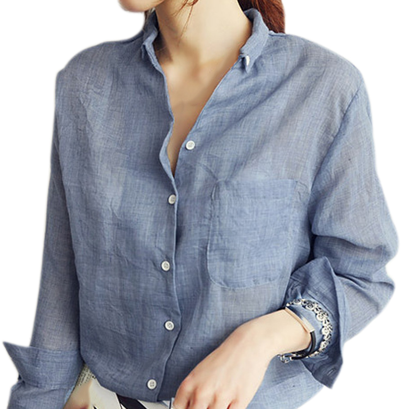 Women Long Sleeve Shirt Summer Blouse 