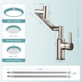 thumbnail image 4 of KAIYING Rotatable Bathroom Faucet with Digital Temperature Display, 1080 Degree Swivel Single Handle Sink Tap with 2 Spray Modes, Brushed Nickel, 4 of 7