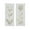 White Panel Relief Solid Floral Rectangle S/2 10"W, 23"H, variant on DecMode White Metal Panel Relief Floral Wall Decor with Gold Detailing (2 Count)