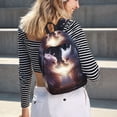 thumbnail image 6 of Honeii Fox Couple Print Canvas College Laptop Backpack, Durable Rucksack Travel Notebook Bag School Backpack Book Bag for Men Women-Small, 6 of 7