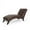 Dark Brown, variant on Noble House Austell Indoor Upholstered Channel Stitch Chaise Lounge, Cognac Brown