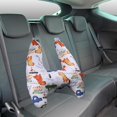 thumbnail image 3 of Almohada de viaje para asiento trasero de coche, almohada de viaje para niños y adultos para viajes largos. dinosaurio naranja, 3 of 8