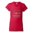 thumbnail image 2 of I Don't Need Google My Daughter Knows Everything Womens V-Neck Tee, Red, 2XL, 2 of 3