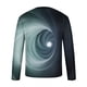 thumbnail image 4 of Blusas y camisas de manga larga con cuello redondo para hombre, blusa informal de manga larga con cuello redondo y estampado de rayas, blusa de poliéster para hombre, 4 of 5