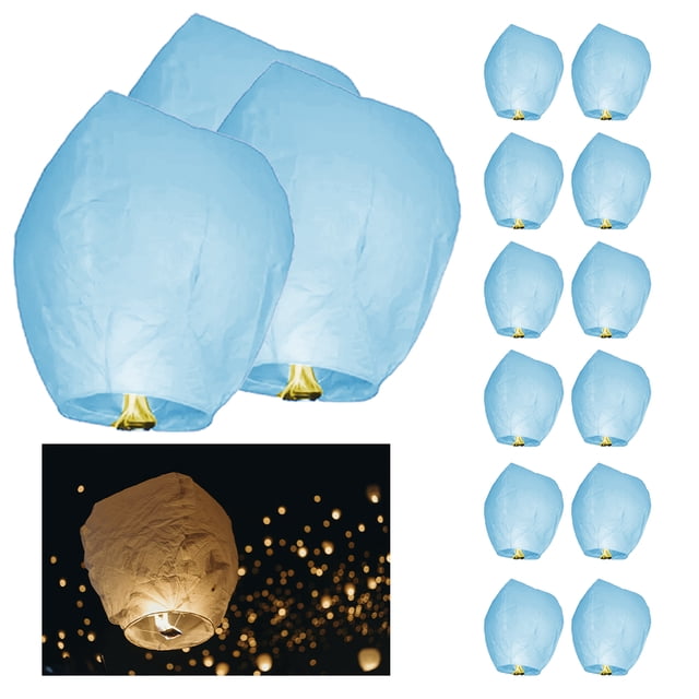 Globos De Cantoya Para Liberar Al Cielo De 80cm. Lampara Voladora De Papel Con Cera. Paquete Con 24 Piezas.