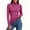 Hot Pink Top, variant on Womens Long Sleeve Turtleneck Layering Tops with Thumb Holes Side Split Slim Fitted T Shirts Soft Warm Basic Undershirt for Fall Winter Size S