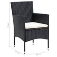 thumbnail image 4 of vidaXL Garden Dining Chairs 4 pcs Poly Rattan Black, 4 of 5