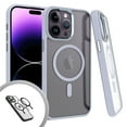 thumbnail image 4 of For Apple iPhone 15 (6.1") Magnetic Case with Built in Magnets Compatible with MagSafe, Clear Slim Hybrid Frame Bumper Phone Case Cover by Xpression - Clear / Gray, 4 of 9