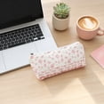 thumbnail image 6 of Floral Makeup Brush Cosmetic Bag for Women, Small Flower Pencil Pouch, Flowers Toiletry Organizer Case Kawaii Makeup Cosmetic Travel Cloth Pouch (Pink Floral, 4.7''x8.6''), 6 of 7