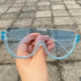 thumbnail image 3 of Oversized Sunglasses Women Men Luxury Big Frame Mask Glasses Goggle Flat Top Clear Eye Protection Glasses Shade UV400, 3 of 8