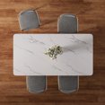 thumbnail image 3 of Morden Fort Modern Dining Table Set for 4, White Faux Marble Top Dining Table with 4 Grey Chairs for Kitchen, Dining Room, Restaurant, Conference Room, 3 of 7