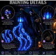 thumbnail image 6 of Grim Reaper Soul Harvester Stake with Spectral Silhouette & No Wires Solar Lights Outdoor for Halloween Graveyard, 6 of 6