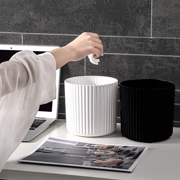Small Trash Can with Lid, Mini Trash Can for Bathroom, Office and Bedroom, Small Bathroom Garbage Can with Swing Top, Compact Waste Basket for Desk, Dorm & Home, White - Xuniizn