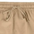 thumbnail image 5 of Men's Cargo Shorts Elastic Waistband with Drawstring Pockets Lightweight Breathable Knee Length Cargo Shorts for Men, 5 of 7
