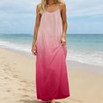 thumbnail image 2 of DHFJKG Summer Dress Women Sleeveless Gradient Backless Spaghetti Strap Flowy Boho Beach Maxi Dress Versatile Dresses, 2 of 5