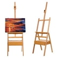 thumbnail image 6 of Birinta H Frame Easel, Solid Beech Wood Easel, Tilts Flat Artist Easel, Height Angle Adjustable, 6 of 15