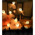 thumbnail image 5 of 9.84ft 20Light LED Christmas Lights Battery Operated Bedroom Outdoor，Waterproof Cute Smileing Fairy Christmas Light（Ghost Light String）, 5 of 6