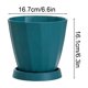 thumbnail image 4 of MTBLYS Maceta de plástico para plantas de interior|Maceta para suculentas con diseño diagonal y bandeja de drenaje|Contenedor ligero para plantas|ideal para decoración del hogar|oficina o jardín|16, 4 of 7