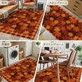 thumbnail image 6 of 4x6 Area Rugs, Orange Maple Leaves Fall Non-Skid Rubber Backing Large Rectangle Rugs - Living Room Bedroom Home Office, Thanksgiving Orange Buffalo Plaid Indoor Floor Mat Carpets Washable Rug, 6 of 9
