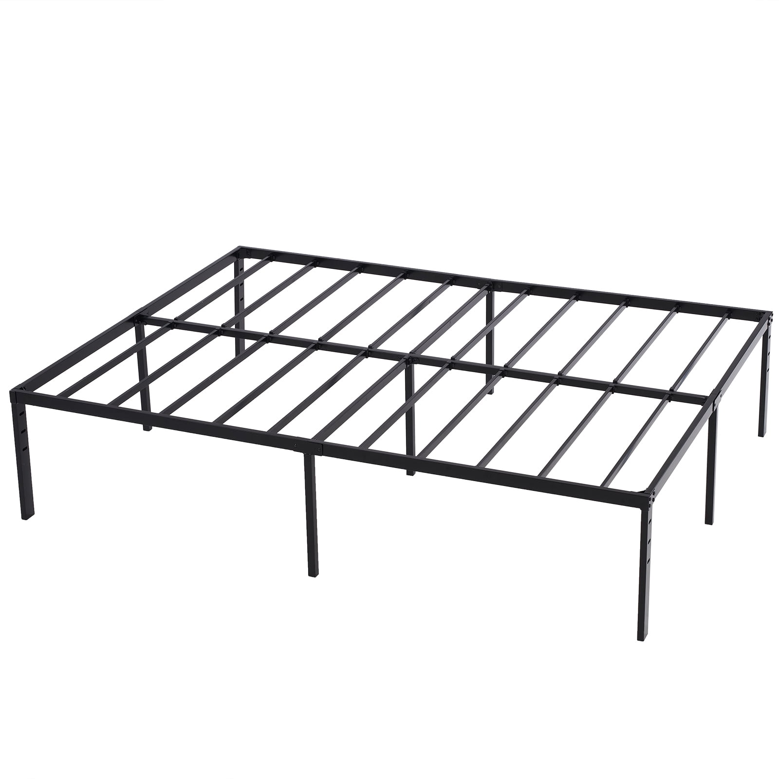 Ktaxon Full Size Bed Frames, 18" Metal Platform Bed, Black
