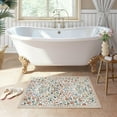 thumbnail image 5 of Lahome Floral 2'x3' Rugs for Entryway, Washable Kitchen Rug Non Slip Small Bathroom Throw Rug, Boho Flower Soft Ultra Thin Indoor Front Door Mat for Laundry Bedroom Entry, Beige, 5 of 9