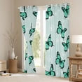 thumbnail image 3 of Manfei Romantic Green Butterfly Curtains Pack of 2 (42x84 Each), Retro Flower Floral Curtains Blackout, Teen Kid Child Adult Bedroom Curtains, Curtains Blackout Bedroom Decor, 3 of 6