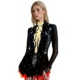 thumbnail image 2 of LIUHUO Black Red Figure Skating Costumes Custom Made Skating Skirts Ladies Long Sleeve Skating Costumes, 2 of 8