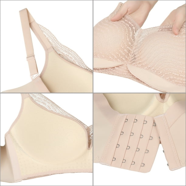 Skin-friendly Cotton Front Button Bra Women's Wireless Underwear