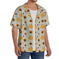 thumbnail image 2 of Wukai Fall Thanksgiving Day Men's Casual Short-Sleeve Button Down Shirt,Cuban Shirts for Men,Mens Short Sleeve Dress Shirts-X-Large, 2 of 5