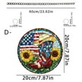 thumbnail image 3 of OutmaxHome Patriotic Acrylic Stained Glass Window Hanging Decor 4th of July American Flag Suncatcher Ornaments Red White and Blue Window Panel Art Crafts Decorations for Home Door Wall Decor, 3 of 6