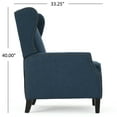 thumbnail image 4 of GDF Studio Weyland Contemporary Fabric Pushback Recliner, Set of 2, Navy Blue and Dark Brown, 4 of 13