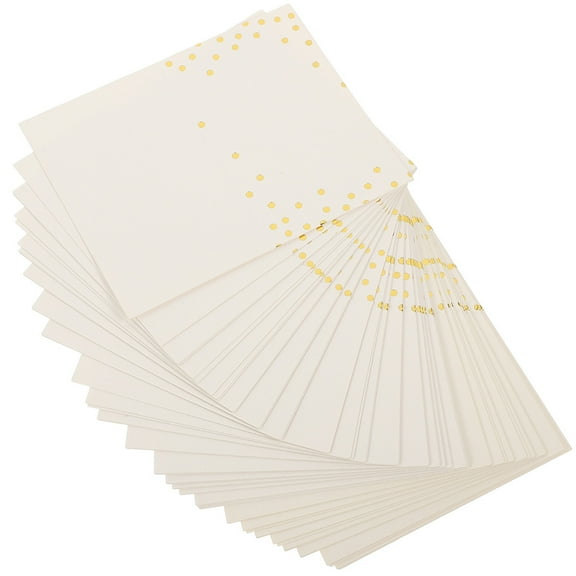 Milisten 100Pcs Dot Printing Paper Dinner Name Place Cards for Wedding Table Decorations