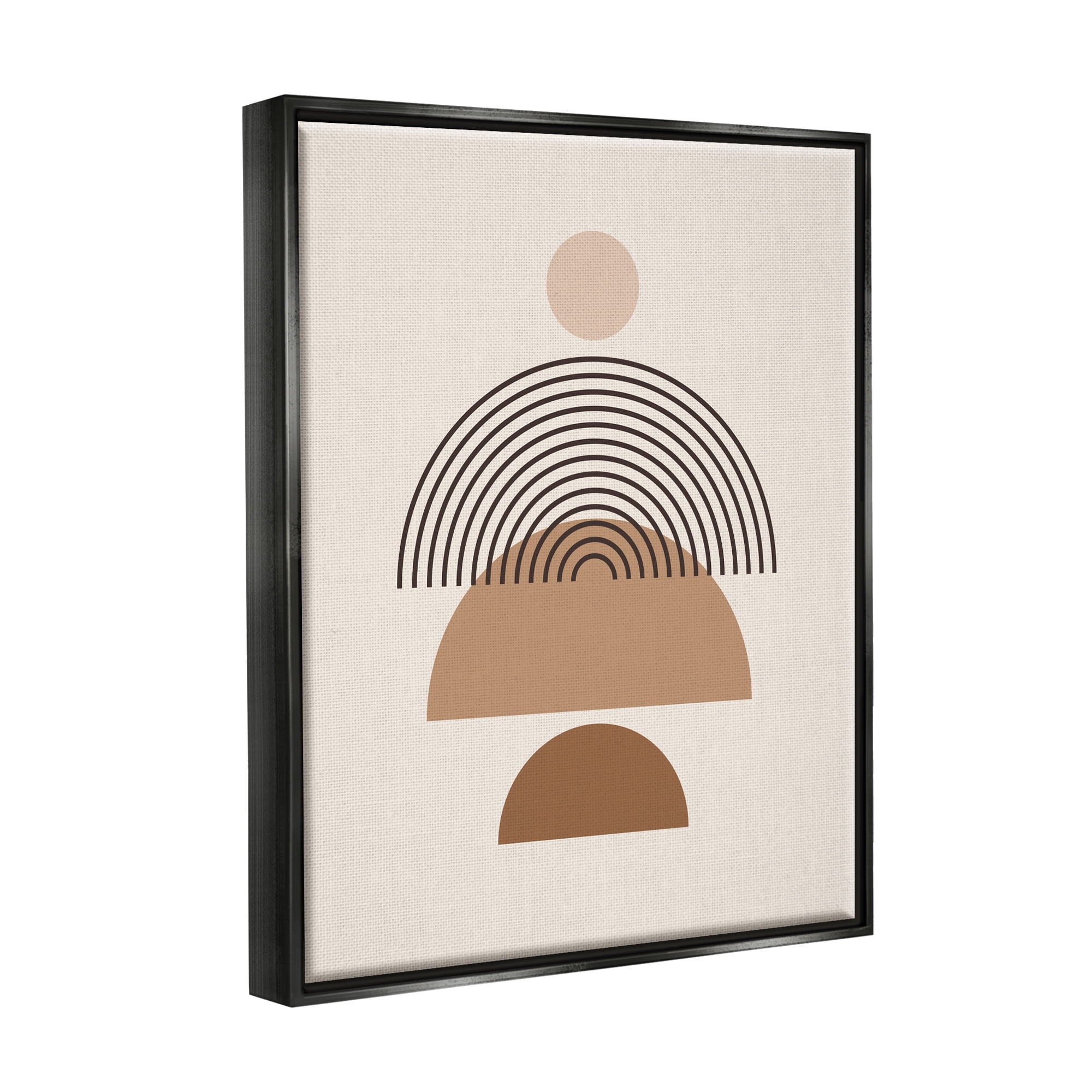 Stupell Industries Boho Arch Shapes Abstract Painting Black Floater Framed Art Print Wall Art, 17 x 21