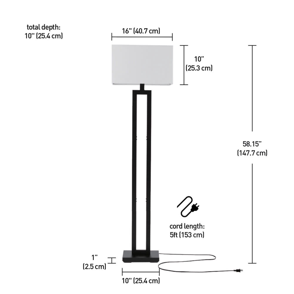 Globe Electric 91000495 D'alessio 58" Tall Led Accent Floor Lamp - Brass