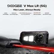 DOOGEE V Max LR 5G Rugged Smartphone with 40M Laser Ranging,36GB+512GB,200MP+32MP Camera,20500mAh/45W,MTK 7300 Rugged Phone,6.78 FHD+120Hz,1200LM Dual Camping Lights,Waterproof