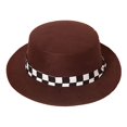 thumbnail image 1 of Txlixc Fedora para niños con correas a cuadros Txlixc moda, 1 of 4