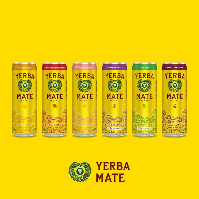 Guayaki, Yerba Mate Sparkling Cherry Jubilation, 12 Oz, Pack of 12