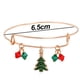 thumbnail image 2 of Brazalete navideño para mujer, dijes navideños, acabado brillante, pulseras navideñas, 2 of 5